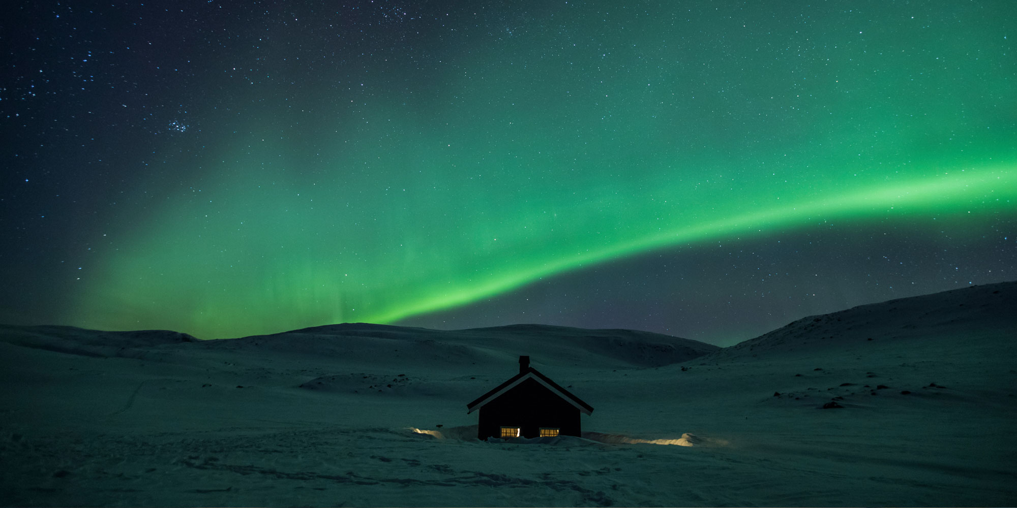 Cabin Under Northern Lights Cabin Under Northern Lights