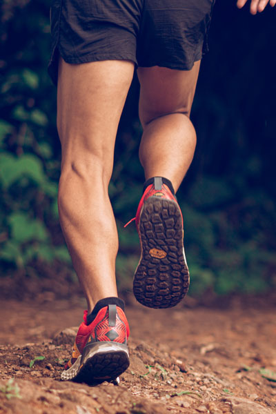Man Jogging On Trail Man Jogging On Trail